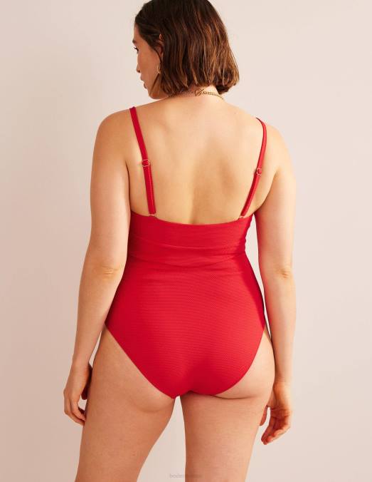 Boden vêtements texture de tulipe femmes arezzo - maillot de bain à empiècement et encolure en V LB2X2440