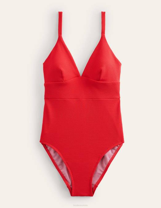 Boden vêtements texture de tulipe femmes arezzo - maillot de bain à empiècement et encolure en V LB2X2440