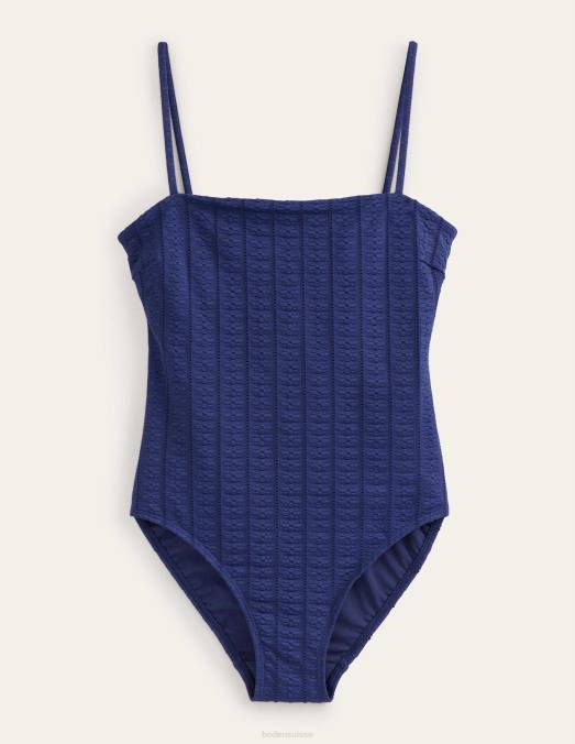 Boden vêtements texture marine femmes maillot de bain à fines bretelles LB2X2144