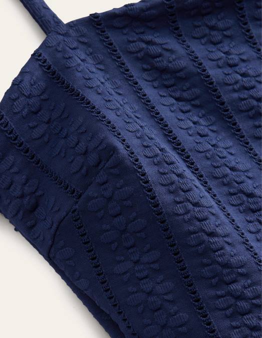 Boden vêtements texture marine femmes maillot de bain à fines bretelles LB2X2144