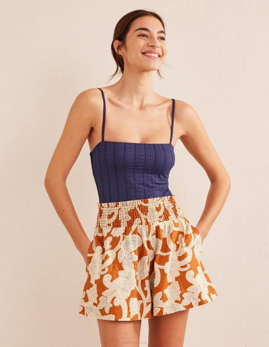 Boden vêtements texture marine femmes maillot de bain à fines bretelles LB2X2144