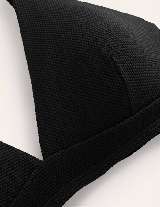 Boden vêtements texture noire femmes arezzo - haut de bikini à col v LB2X274