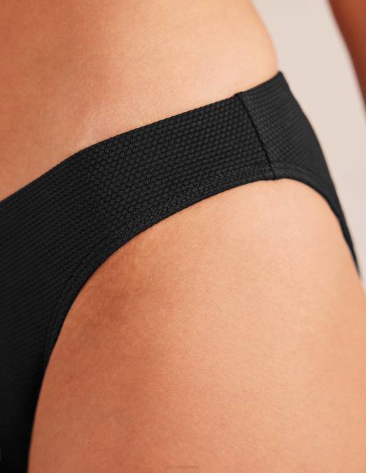 Boden vêtements texture noire femmes bas de bikini à texture classique LB2X282