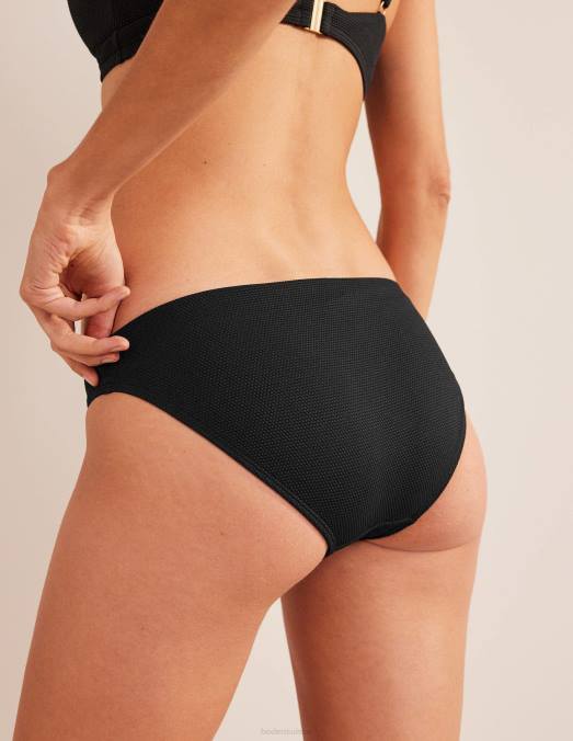 Boden vêtements texture noire femmes bas de bikini à texture classique LB2X282