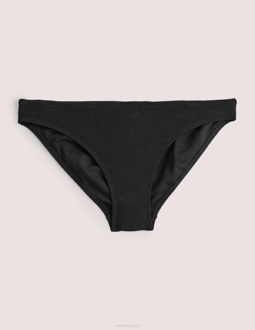 Boden vêtements texture noire femmes bas de bikini à texture classique LB2X282