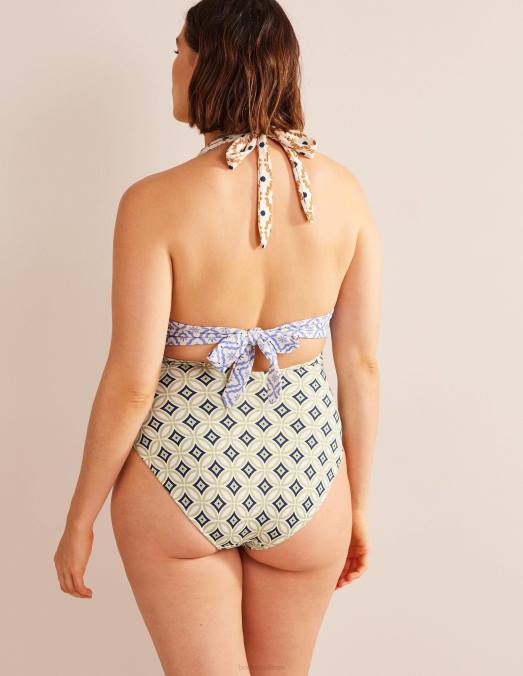 Boden vêtements transe multi et géo femmes maillot de bain dos nu avec nœud LB2X1150