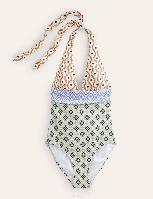 Boden vêtements transe multi et géo femmes maillot de bain dos nu avec nœud LB2X1150