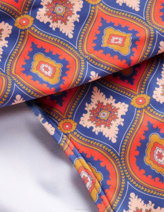 Boden vêtements vermillon & diamant exotique femmes bas de bikini classique à plis LB2X1714