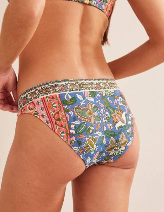 Boden vêtements vigne de Delft et cachemire femmes bas de bikini à empiècements LB2X1793