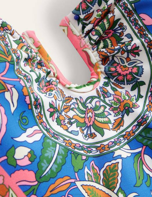 Boden vêtements vigne de Delft et cachemire femmes maillot de bain dos nu à barre en U LB2X1005