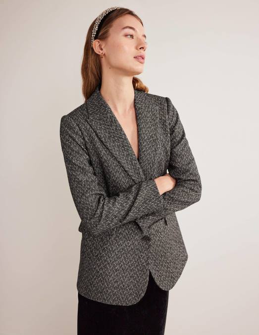 Boden vêtements chevrons femmes blazer long décontracté LB2X1222
