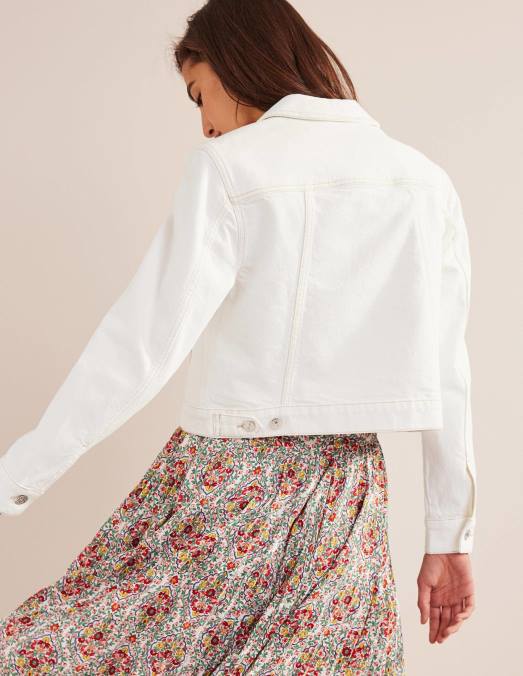 Boden vêtements écru femmes veste en jean rigide LB2X668