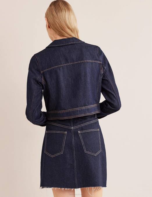 Boden vêtements indigo femmes veste courte décontractée en coton LB2X1379