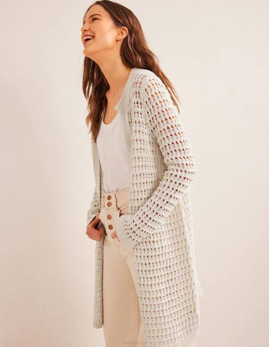 Boden vêtements ivoire chaud femmes manteau au crochet LB2X1879