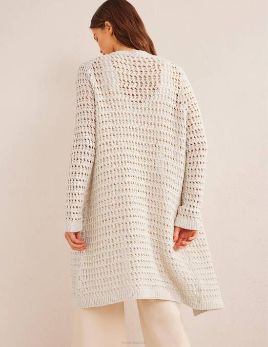 Boden vêtements ivoire chaud femmes manteau au crochet LB2X1879