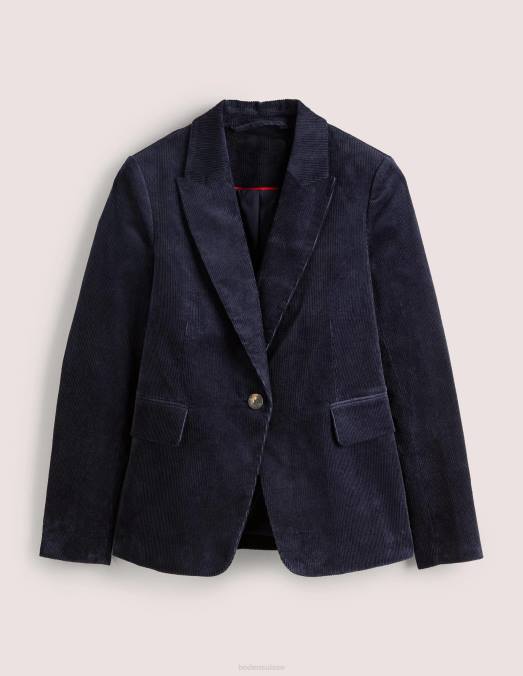 Boden vêtements marine femmes blazer ajusté en velours côtelé LB2X669