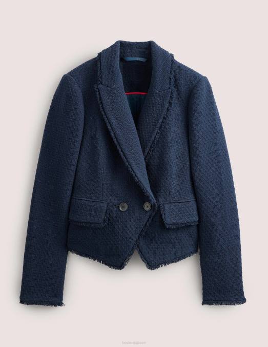 Boden vêtements marine femmes le blazer court en coton york LB2X1302