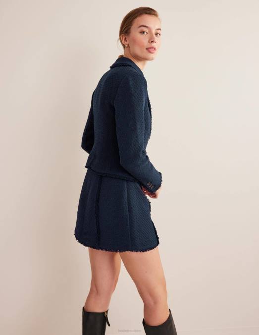 Boden vêtements marine femmes le blazer court en coton york LB2X1302