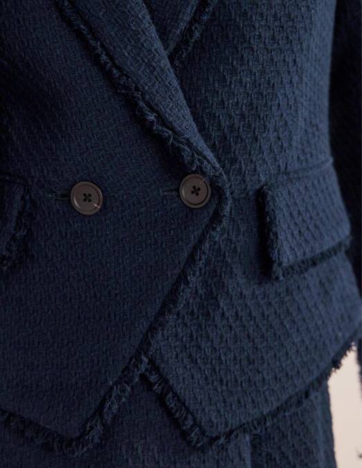 Boden vêtements marine femmes le blazer court en coton york LB2X1302