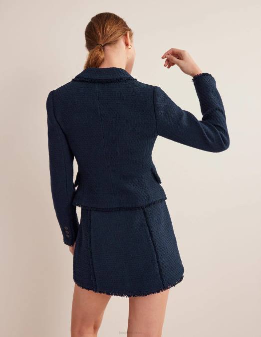Boden vêtements marine femmes le blazer court en coton york LB2X1302