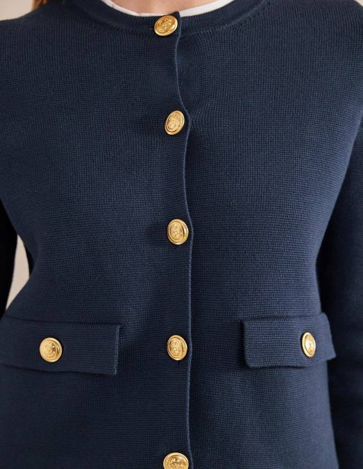 Boden vêtements marine femmes veste courte en maille Holly LB2X2479