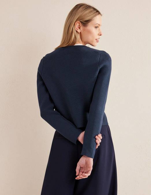 Boden vêtements marine femmes veste courte en maille Holly LB2X2479