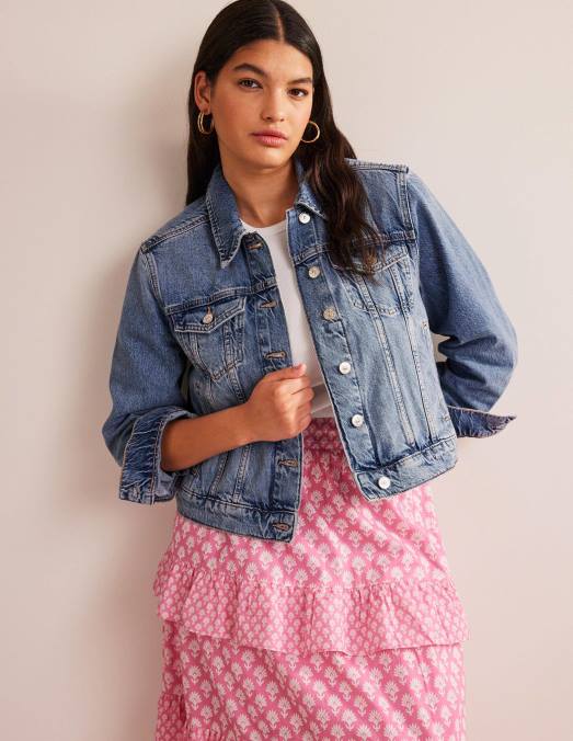Boden vêtements mi millésime femmes veste en jean rigide LB2X667