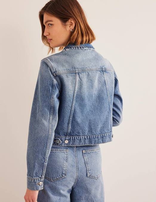Boden vêtements mi millésime femmes veste en jean rigide LB2X667