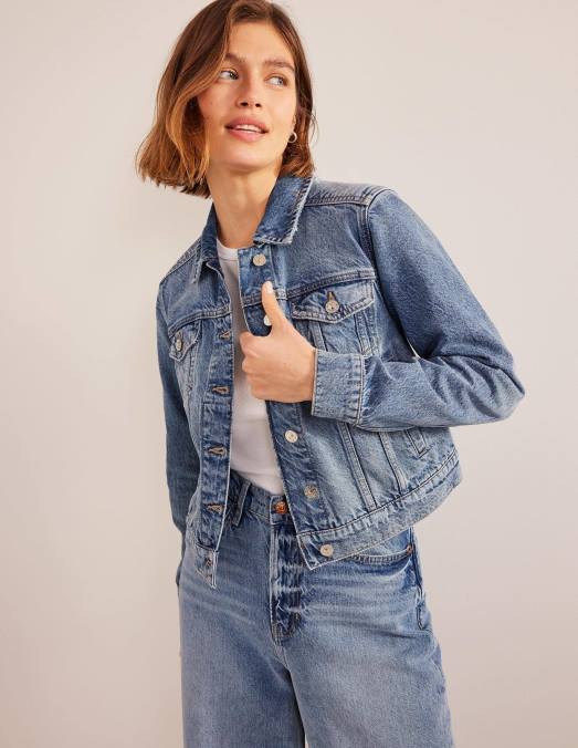 Boden vêtements mi millésime femmes veste en jean rigide LB2X667