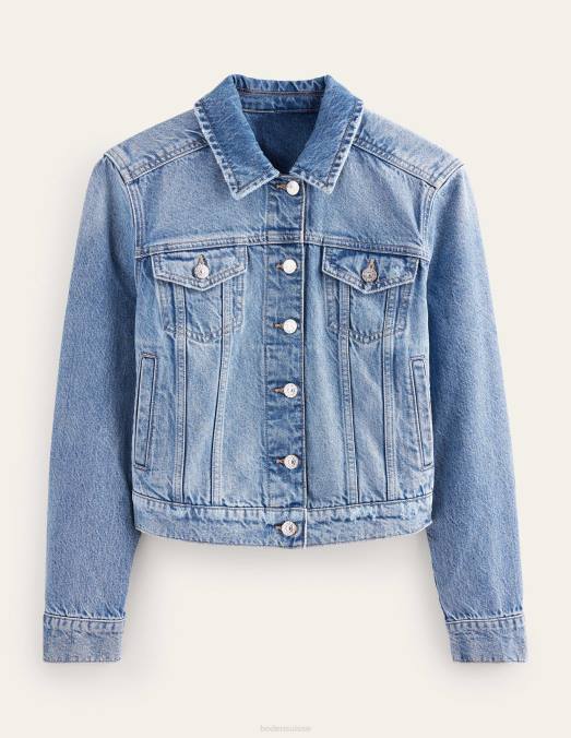Boden vêtements mi millésime femmes veste en jean rigide LB2X667