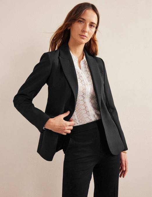 Boden vêtements noir femmes blazer de costume ajusté LB2X675