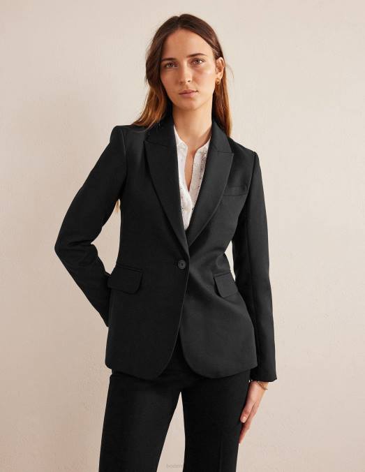 Boden vêtements noir femmes blazer de costume ajusté LB2X675