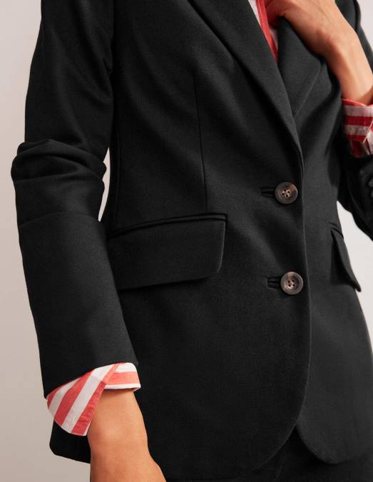 Boden vêtements noir femmes le blazer en jersey marylebone LB2X670