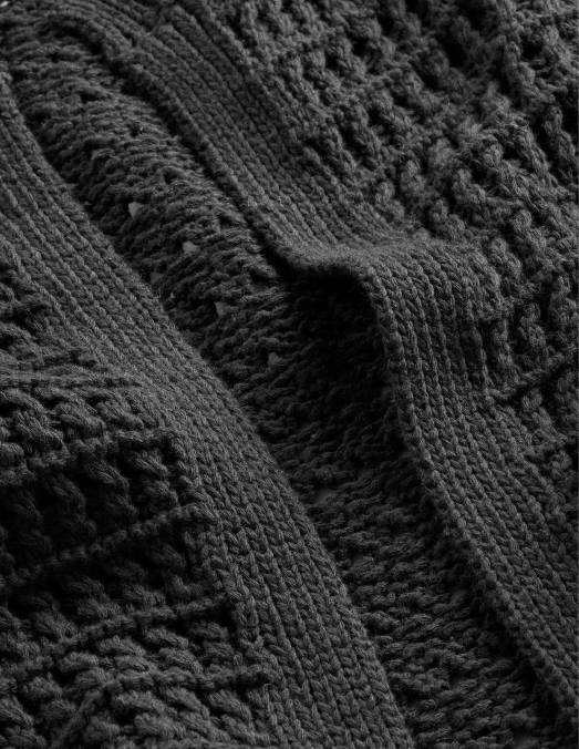 Boden vêtements noir femmes manteau au crochet LB2X1592