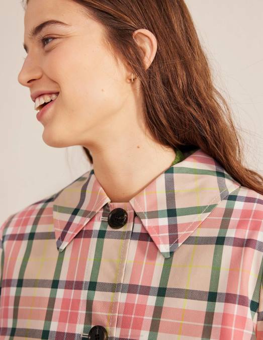 Boden vêtements vérifier femmes manteau en coton à carreaux LB2X1216