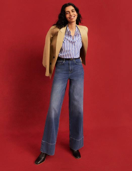 Boden vêtements vert ardoise femmes blazer à double boutonnage LB2X1622