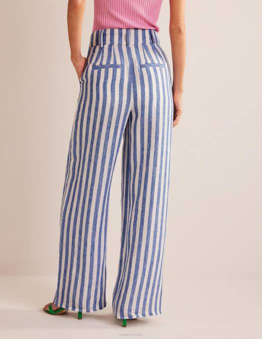 Boden vêtements Bande femmes pantalon en lin highbury LB2X963