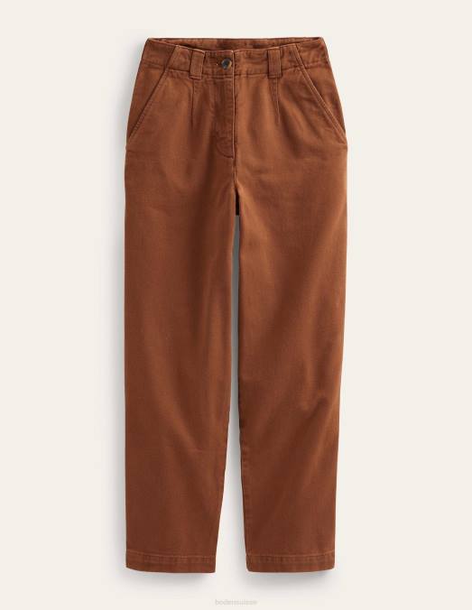 Boden vêtements Cognac femmes pantalon décontracté fuselé en coton LB2X1105