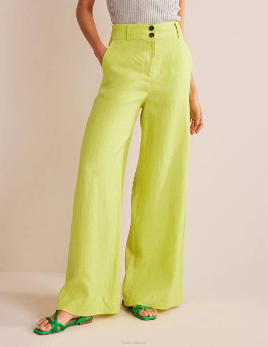 Boden vêtements agrumes femmes pantalon en lin highbury LB2X2594