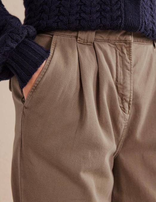 Boden vêtements biche femmes pantalon décontracté en coton délavé LB2X2216