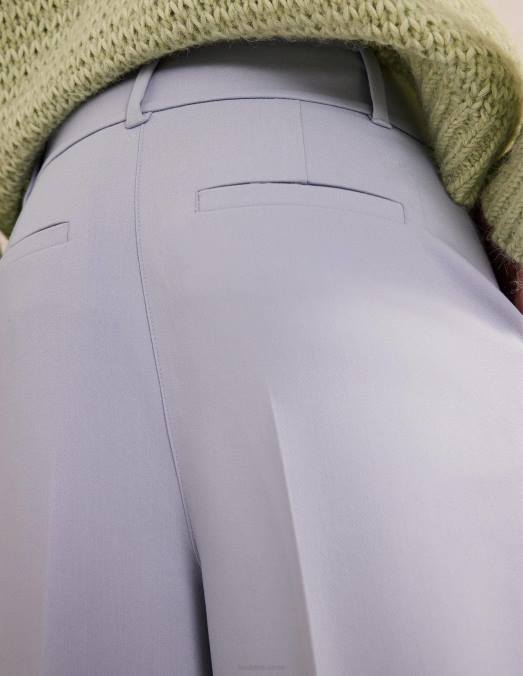 Boden vêtements blizzard bleu femmes pantalon large taille haute LB2X1631