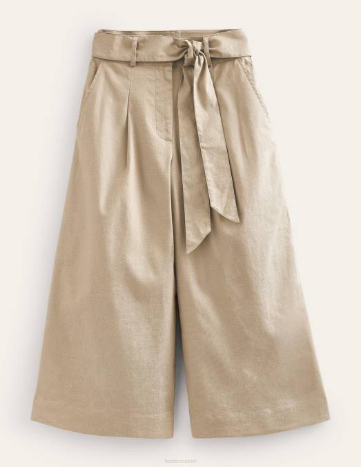 Boden vêtements corde femmes pantalon large raccourci LB2X339