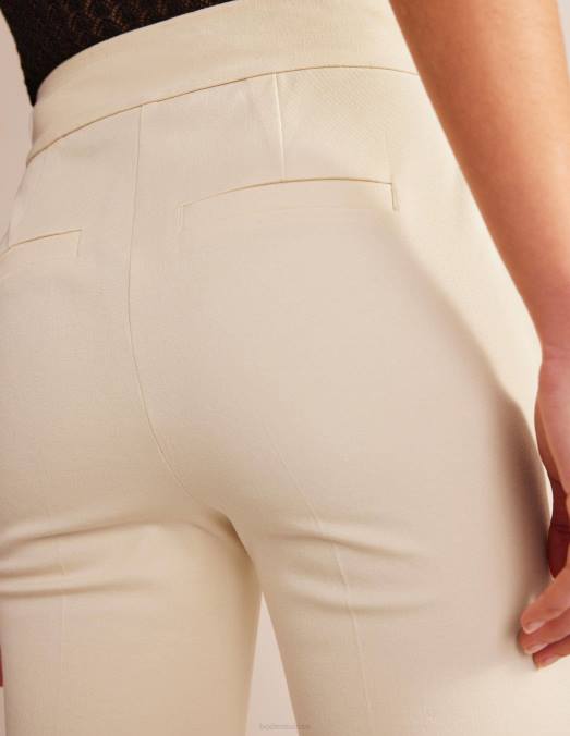 Boden vêtements crème du Dorset femmes pantalon évasé court bi-stretch LB2X338