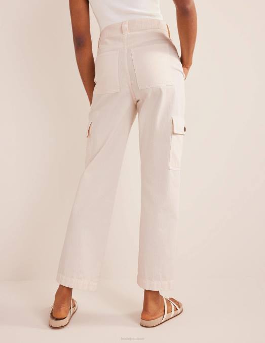 Boden vêtements écru femmes pantalon cargo décontracté LB2X2389