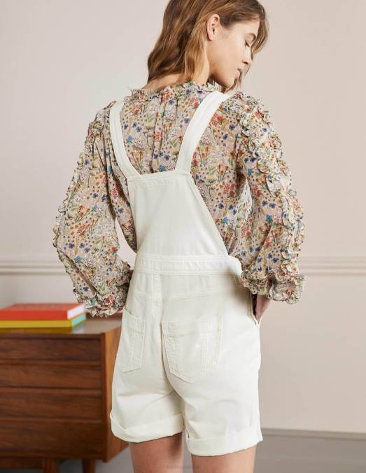 Boden vêtements écru femmes salopette courte décontractée LB2X2431