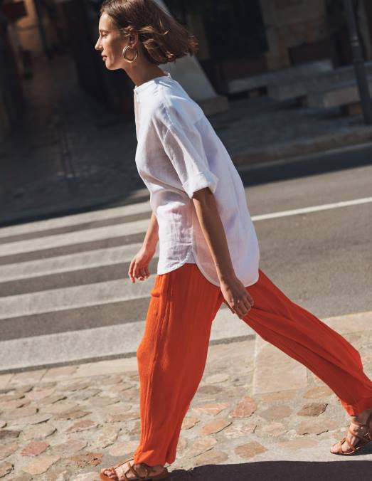 Boden vêtements feu d'artifice femmes pantalon large froissé LB2X1542