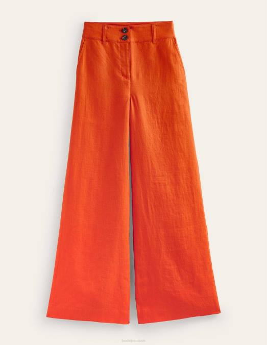 Boden vêtements kumquat femmes pantalon en lin highbury LB2X333