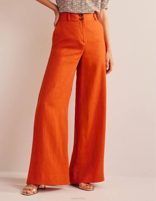 Boden vêtements kumquat femmes pantalon en lin highbury LB2X333