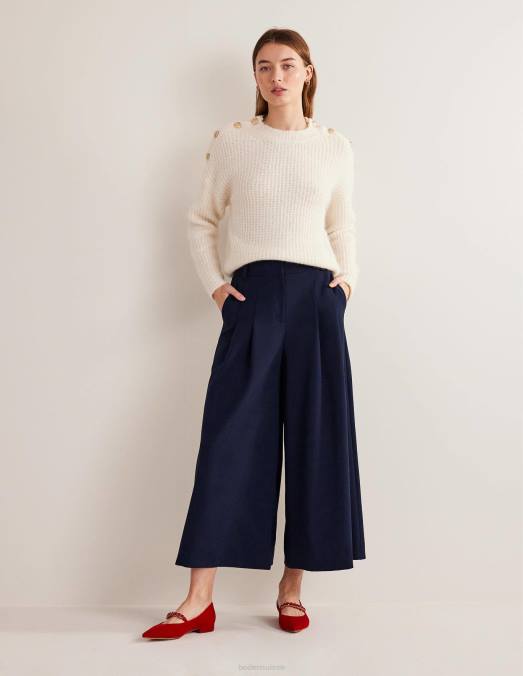 Boden vêtements marine femmes jupe-culotte fluide à jambes larges LB2X2543