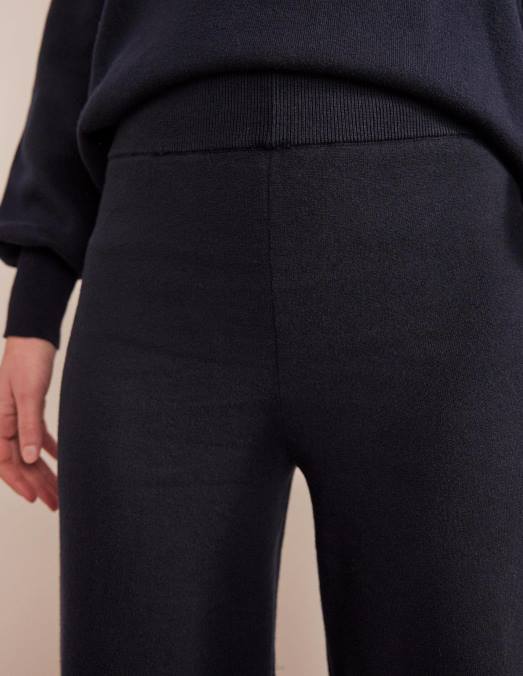 Boden vêtements marine femmes pantalon en jacquard LB2X1749